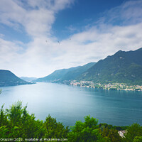 Buy canvas prints of Lake Como panoramic view. Italy by Stefano Orazzini