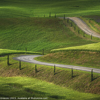 Buy canvas prints of Monteroni d'Arbia, road in the countryside. Tuscany, Italy by Stefano Orazzini