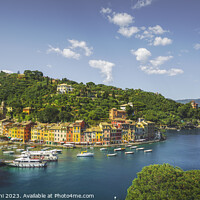 Buy canvas prints of Portofino luxury travel destination, village and marina. Liguria by Stefano Orazzini