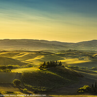 Buy canvas prints of The landscape of the Val d'Orcia in the morning. Tuscany, Italy by Stefano Orazzini