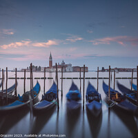 Buy canvas prints of Gondolas and San Giorgio Maggiore church. Venice by Stefano Orazzini