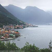 Buy canvas prints of Lezzeno village in Lake Como. Italy by Stefano Orazzini