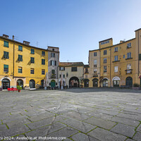 Buy canvas prints of Lucca, Piazza dell'Anfiteatro square. Tuscany, Italy by Stefano Orazzini