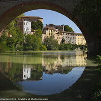 Buy canvas prints of Ponte della Concordia roman bridge. Fossombrone, Italy by Stefano Orazzini