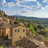 Buy canvas prints of Montepulciano village panoramic view. Tuscany Italy by Stefano Orazzini