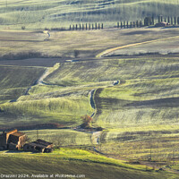 Buy canvas prints of Farmhouses in the Val d'Orcia by Stefano Orazzini