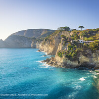 Scenic coastal view of Ischia Island near Sant'Angelo