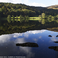 Buy canvas prints of Grasmere early morning reflection by Keith Bowser