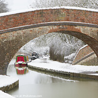 Buy canvas prints of Bridge 62 over Grand Union Canal in winter at Foxt by Keith Bowser