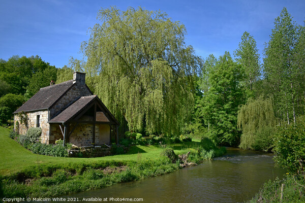 Summer Cottage on the River Varenne Domfront Orne  Picture Board by Malcolm White