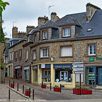 Buy canvas prints of France Grande Rue Domfront 61700 France Medieval T by Malcolm White