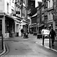 Buy canvas prints of France Small Northern Town Midday.  by Malcolm White