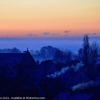 Buy canvas prints of Sun Rise Over the Small Village of Saint Front. No by Malcolm White