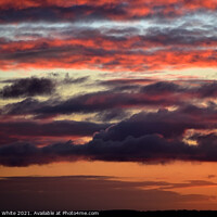 Buy canvas prints of Sun Set Over the Normandie. Domfront 61700. France. by Malcolm White