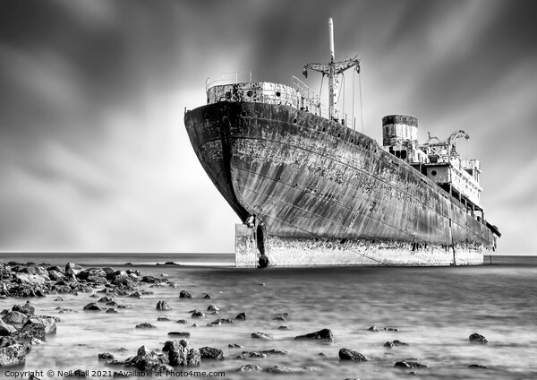 Temple Hall Shipwreck at Algeciras Picture Board by Neil Hall