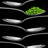 Buy canvas prints of Peas and Spoons by Neil Hall