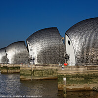Buy canvas prints of The Thames Barrier London by John Gilham