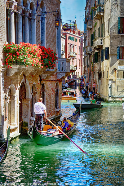 Gondola in Venice Picture Board by John Gilham