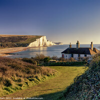 Buy canvas prints of Sunset over Cuckmere Haven and The Seven Sisters Sussex by John Gilham
