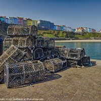Buy canvas prints of Lobster Pots - Tenby SouthWest Wales by John Gilham