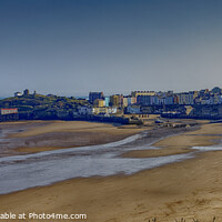 Buy canvas prints of Tenby Beach and Harbour Pembrokeshire Wales by John Gilham