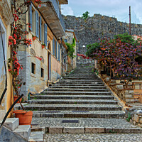 Buy canvas prints of Steps - Corfu Town Greece by John Gilham