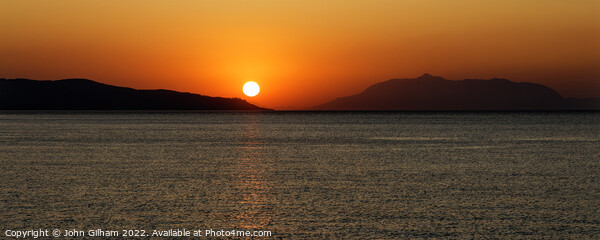 Sunrise - Kos Greece Framed Mounted Print by John Gilham