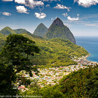 Buy canvas prints of Pitons - Saint Lucia by John Gilham