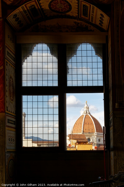 Window onto Florence Italy Picture Board by John Gilham