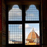 Buy canvas prints of Window onto Florence Italy by John Gilham