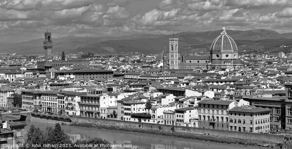 City Skyline - Firenze Italy Framed Mounted Print by John Gilham