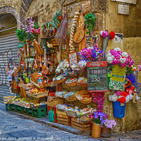 Buy canvas prints of Shopfront in Florence Italy  by John Gilham