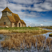 Buy canvas prints of A Church on the Marsh by John Gilham