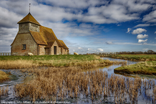 St Thomas Becket Church Romney Marsh Kent Picture Board by John Gilham