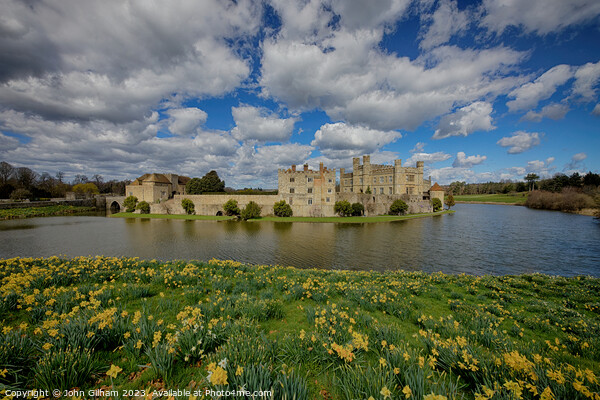 Leeds Castle Kent in spring time Picture Board by John Gilham