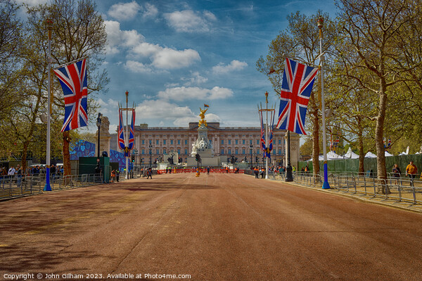 The Mall and Buckingham Palace London Picture Board by John Gilham