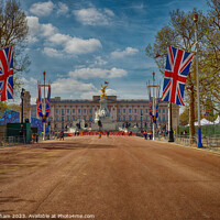 Buy canvas prints of The Mall and Buckingham Palace London by John Gilham