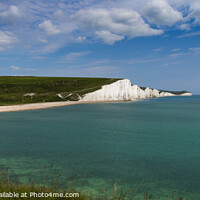 Buy canvas prints of Seven Sisters White Cliffs at Cuckmere Haven East Sussex by John Gilham