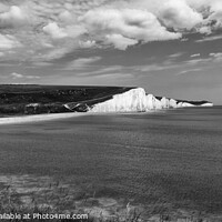 Buy canvas prints of Seven Sisters White Cliffs at Cuckmere Haven East  by John Gilham