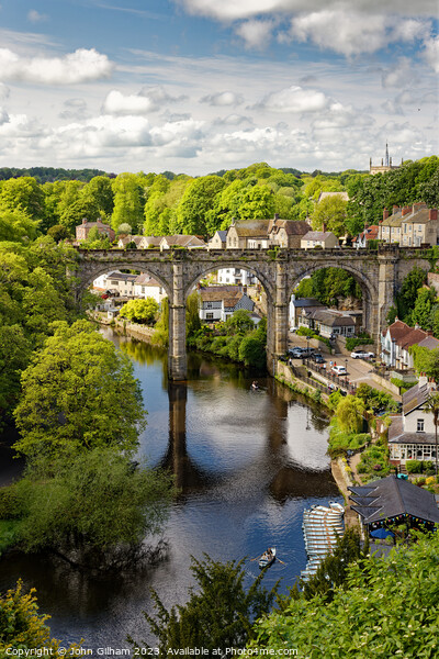 The Rail Viaduct at Knaresborough Picture Board by John Gilham