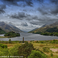 Buy canvas prints of Glenfinnan Monument & Lock Shiel Inverness-shire S by John Gilham