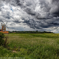 Buy canvas prints of Cley Windmill, Cley Next The Sea Norfolk England by John Gilham
