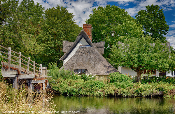Bridge Cottage Flatford Suffolk UK Acrylic by John Gilham