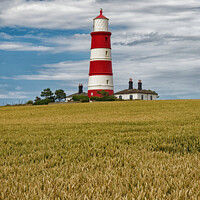 Buy canvas prints of Happisburgh Lighthouse Norfolk UK by John Gilham
