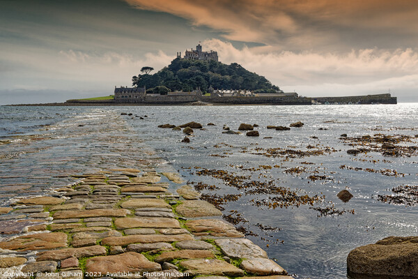 St Michaels Mount Mount's Bay, Cornwall England UK Framed Mounted Print by John Gilham