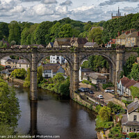 Buy canvas prints of The Viaduct at Knaresborough Yorkshire UK by John Gilham