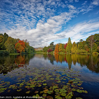 Buy canvas prints of Autumn colours at Sheffield Park in East Sussex En by John Gilham