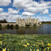 Buy canvas prints of Leeds Castle at Springtime Kent England UK by John Gilham