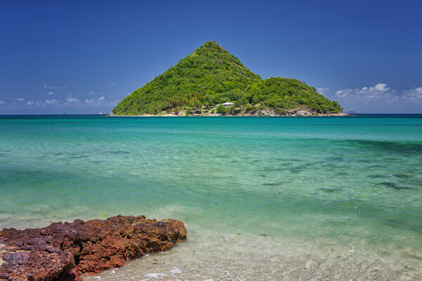 Paradise Island off Grenada in The Caribbean Sea Picture Board by John Gilham
