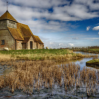 Buy canvas prints of St Thomas Becket Church in Fairfield Romney Marsh  by John Gilham